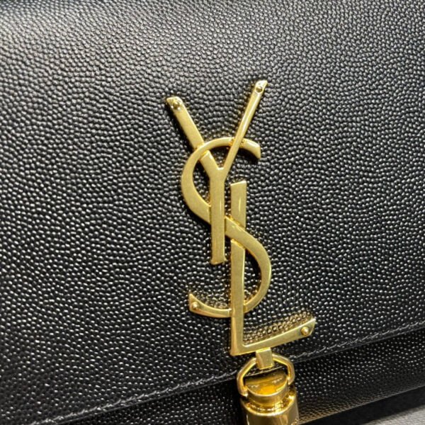 YSSL Kata Medium Chain Bag Black With Tassel For Women 9.4in/24cm YSL 354119BOW0J1000 - Image 6