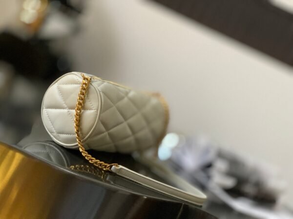 YSSL Sade Mini Tube Bag For Women 7.9in/20cm Vintage White YSL 699703AAAJU9207 - Image 6