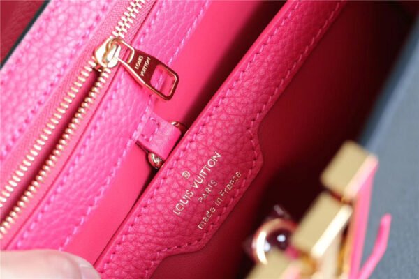 LV Capucines BB Taurillon Black/ Rose Berlingot For Women, Women's Bags, Shoulder And Crossbody Bags 10.6in/27cm LV - Image 7