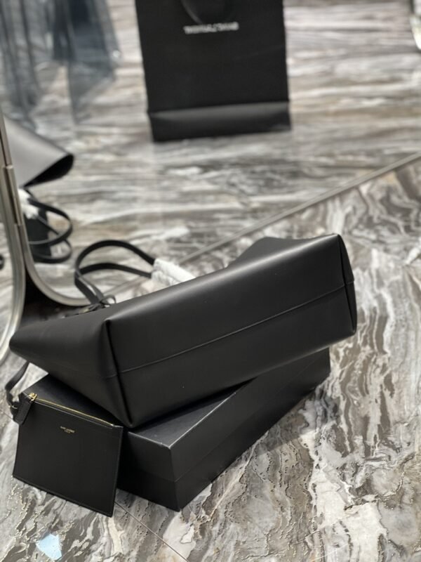 YSSL Shopping E/W Tote Bag Black With Gold Hardware For Women 14.5in/38cm YSL 600281CSV0J1000 - Image 7