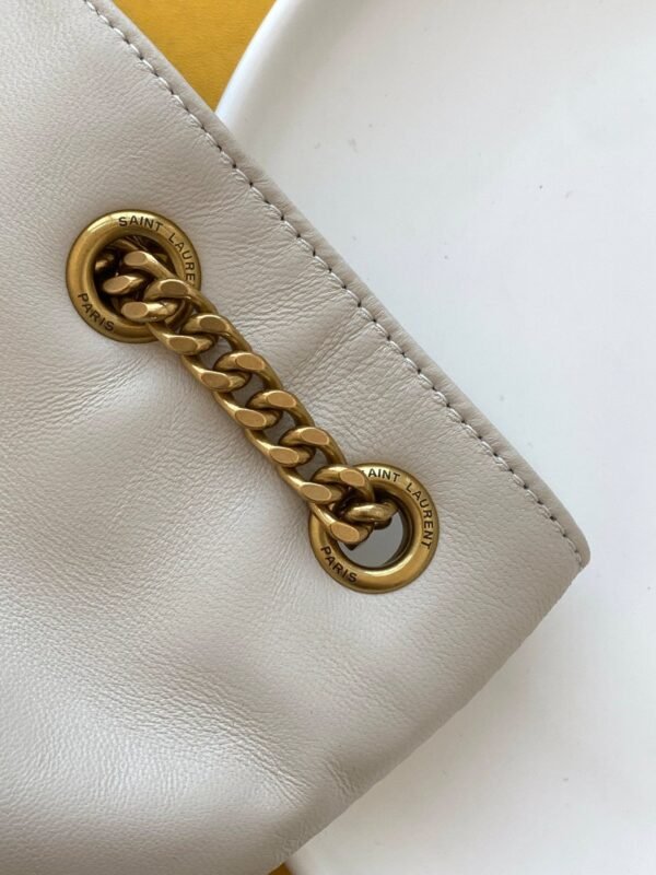 YSSL Joe Backpack In Monogram With Bronze-Toned Hardware White For Women 11.5in/22cm YSL 6726091EL079207 - Image 7