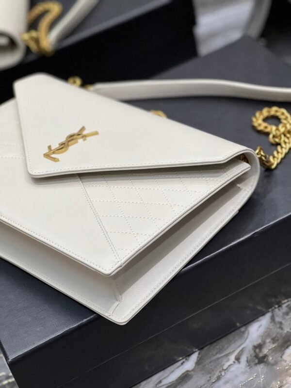 YSSL Gaby Chain Bag White With Gold Hardware For Women 10.4in/27cm YSL - Image 7