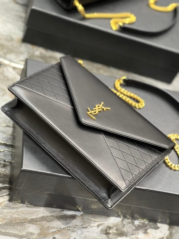 YSSL Gaby Chain Bag Black With Gold Hardware For Women 10.4in/27cm YSL 6688641EL071000 - Image 7