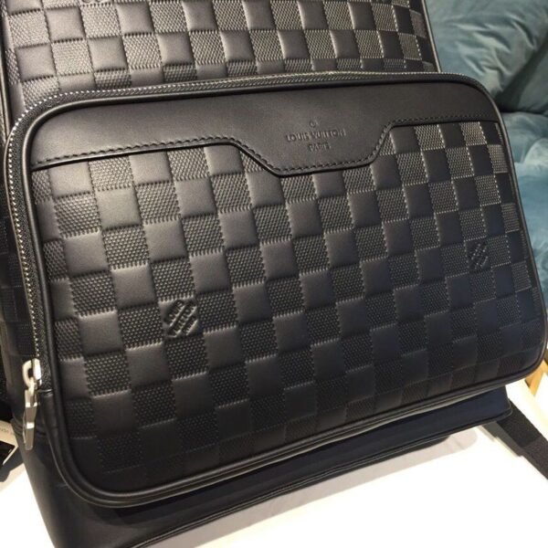 LV Campus Backpack Damier Infini Onyx Silver For Men, Bags 39cm LV N40306 - Image 4