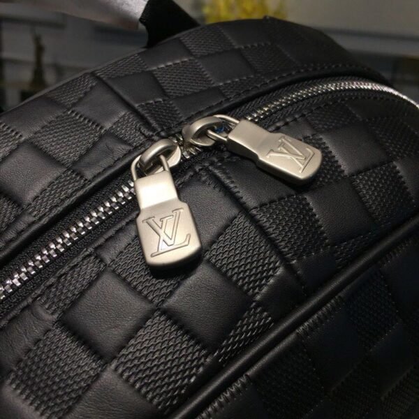 LV Campus Backpack Damier Infini Onyx Silver For Men, Bags 39cm LV N40306 - Image 5
