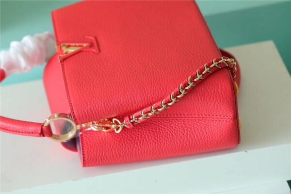 LV Capucines BB Taurillon Red For Women, Women's Bags, Shoulder And Crossbody Bags 10.6in/27cm LV - Image 5