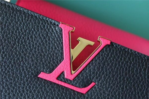 LV Capucines BB Taurillon Black/ Rose Berlingot For Women, Women's Bags, Shoulder And Crossbody Bags 10.6in/27cm LV - Image 6