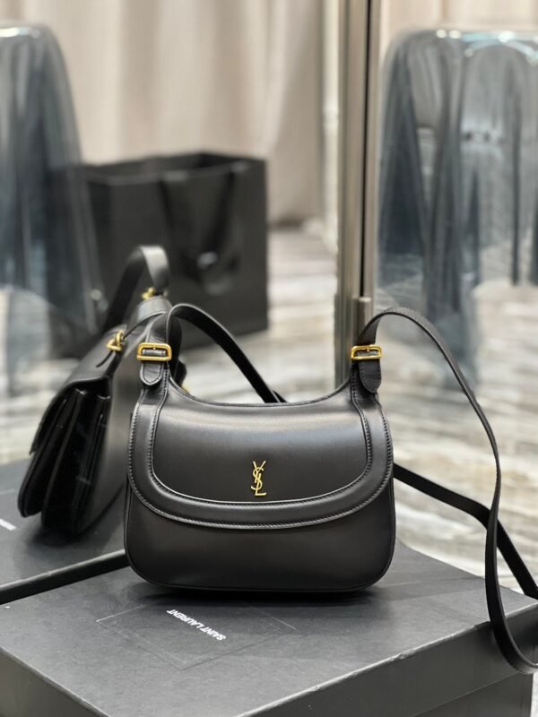 YSSL Charlie Medium Shoudler Bag Black For Women 9.1in/23cm YSl 6867422R20W1000 - Image 8