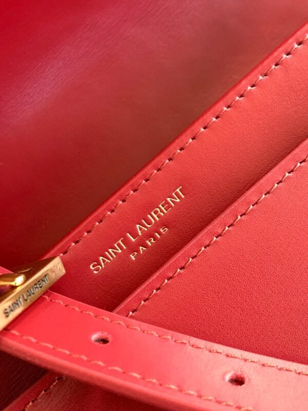 YSSL Solferino Small Satchel Bag Red In Box With Gold Hardware 7.4in/19cm YSl 6343060SX0W6805 - Image 8