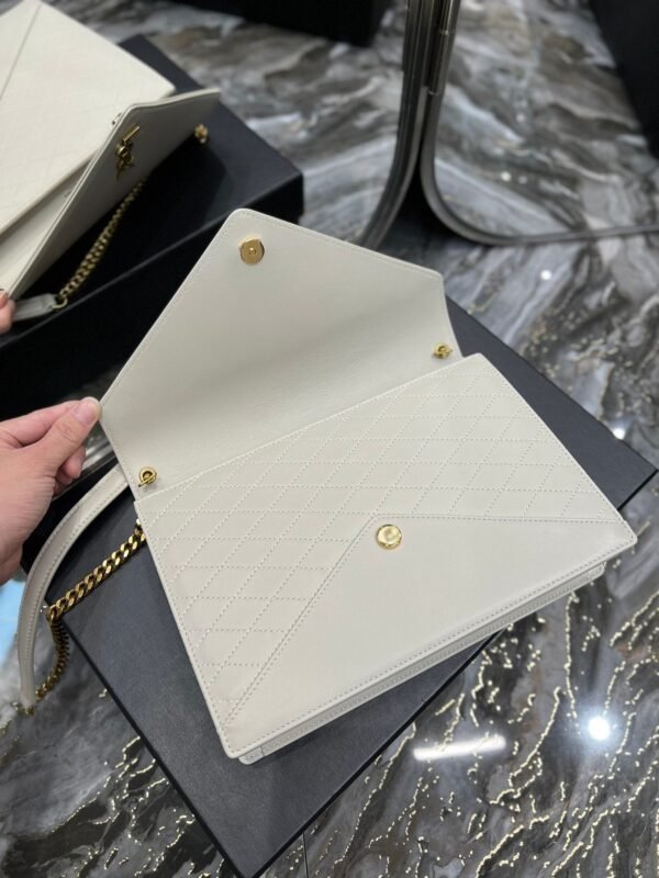 YSSL Gaby Chain Bag White With Gold Hardware For Women 10.4in/27cm YSL - Image 8