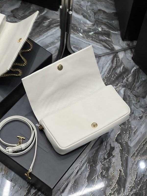 YSSL Kata 99 Chain Bag White With Gold Hardware For Women 10.2in/26cm YSL - Image 8