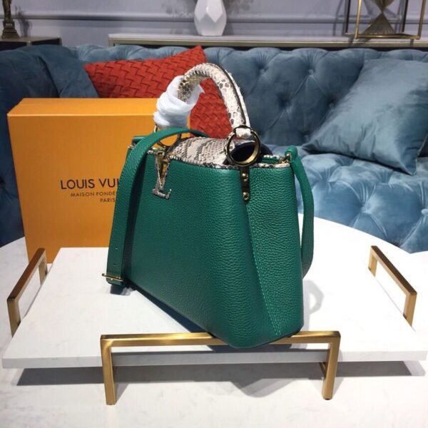 LV Capucines BB Taurillon And Python Green For Women,  Shoulder And Crossbody Bags 10.6in/27cm LV - Image 2