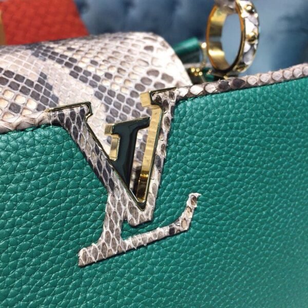 LV Capucines BB Taurillon And Python Green For Women,  Shoulder And Crossbody Bags 10.6in/27cm LV - Image 7