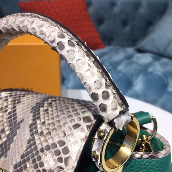 LV Capucines BB Taurillon And Python Green For Women,  Shoulder And Crossbody Bags 10.6in/27cm LV - Image 8