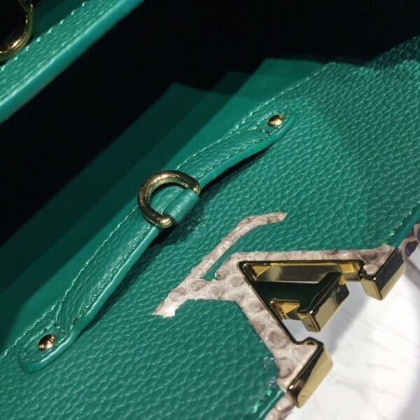 LV Capucines BB Taurillon And Python Green For Women,  Shoulder And Crossbody Bags 10.6in/27cm LV - Image 10