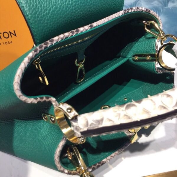 LV Capucines BB Taurillon And Python Green For Women,  Shoulder And Crossbody Bags 10.6in/27cm LV - Image 14