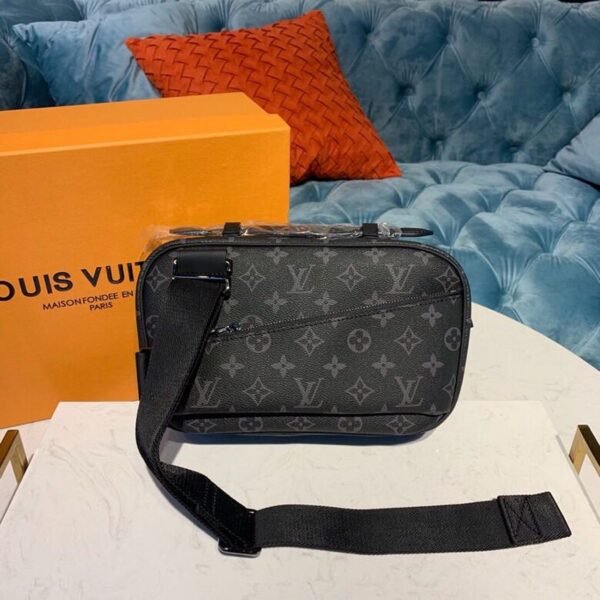 LV Bumbag Monogram Eclipse Canvas For Men, Belt Bags 11in/28cm LV M42906 - Image 2