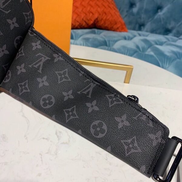 LV Bumbag Monogram Eclipse Canvas For Men, Belt Bags 11in/28cm LV M42906 - Image 6
