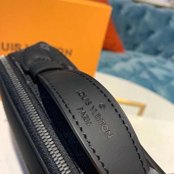 LV Bumbag Monogram Eclipse Canvas For Men, Belt Bags 11in/28cm LV M42906 - Image 7
