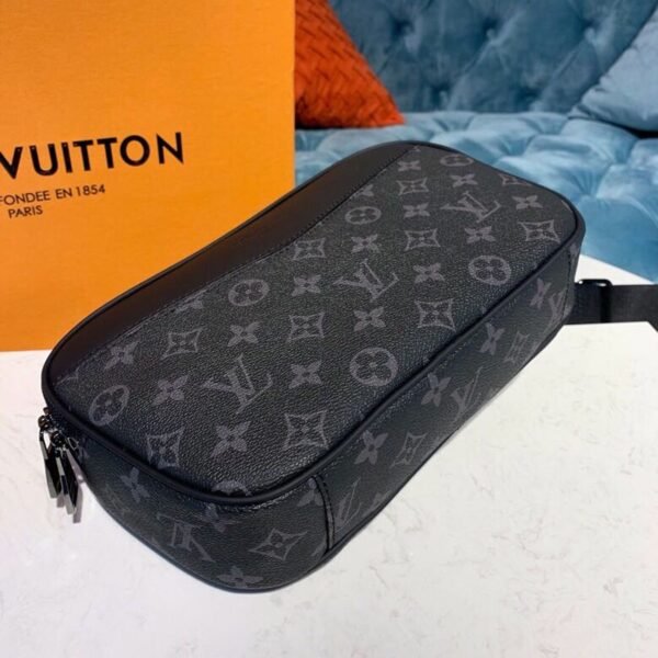 LV Bumbag Monogram Eclipse Canvas For Men, Belt Bags 11in/28cm LV M42906 - Image 8
