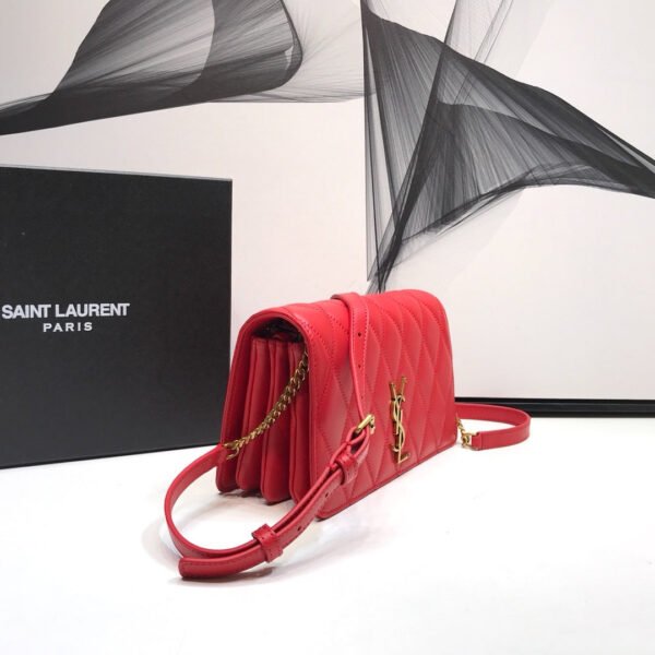 YSSL Angie Patent Handbag Red For Women 8.6in/22cm YSL - Image 6