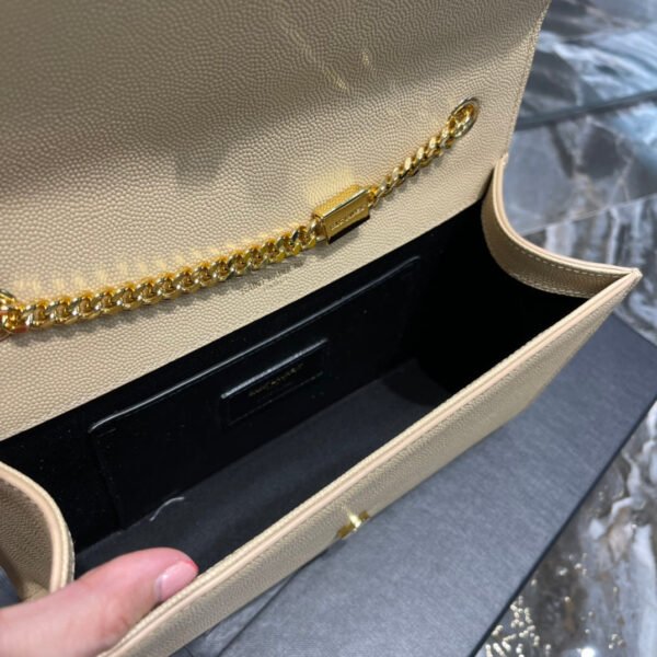 YSSL Kata Medium Chain Bag Beige With Tassel For Women 9.4in/24cm YSL - Image 9