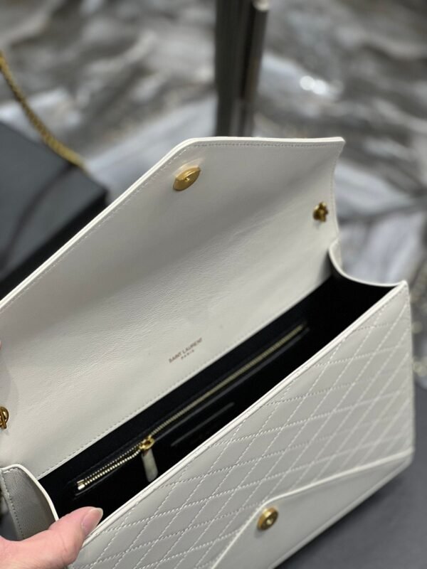 YSSL Gaby Chain Bag White With Gold Hardware For Women 10.4in/27cm YSL - Image 9