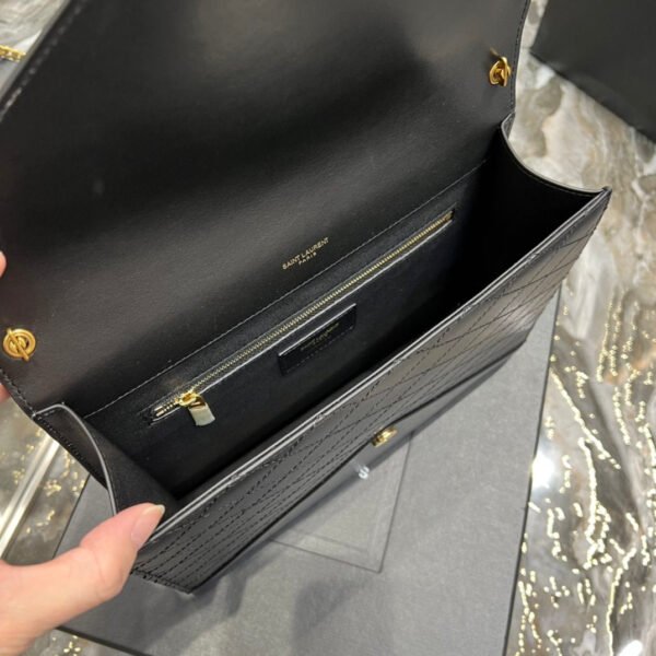 YSSL Gaby Chain Bag Black With Gold Hardware For Women 10.4in/27cm YSL 6688641EL071000 - Image 9