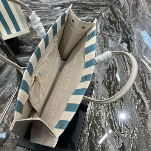 YSSL Rive Gauche Tote Bag In Water Green For Women 18.9in/48cm YSL 499290FAAD51680 - Image 9
