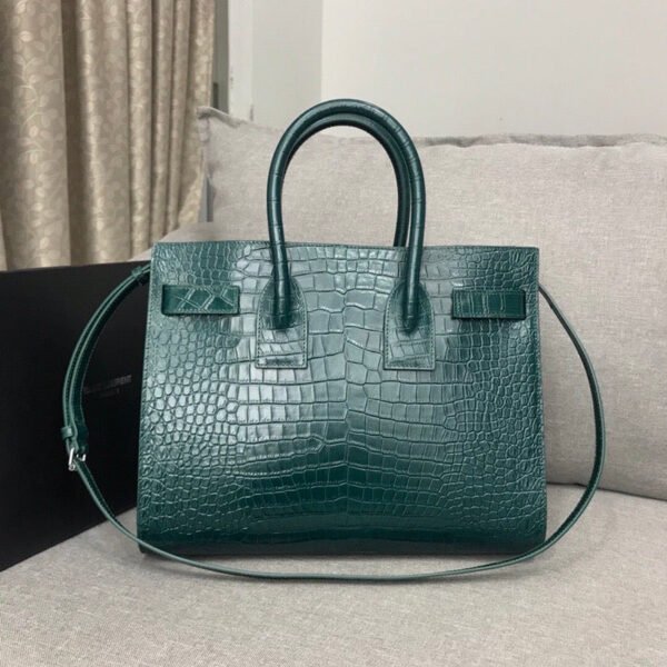 YSSL Sac De Jour Small In Embossed Crocodile Green For Women 12.5in/32cm YSL - Image 2