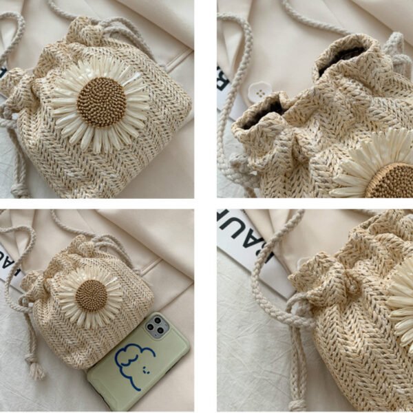 Summer Beach Straw Crossbody Bags - Image 4