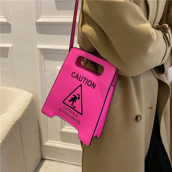 Crossbody Bag Creative Caution Letters Sign 2024 - Image 3