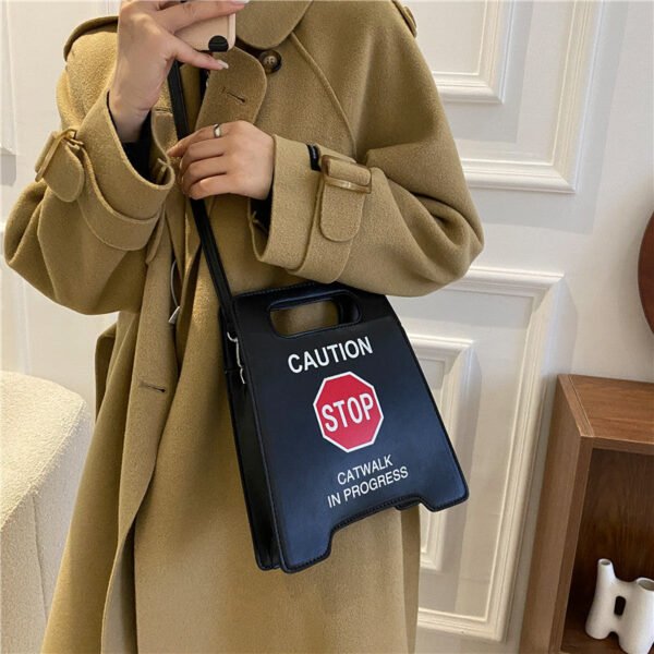 Crossbody Bag Creative Caution Letters Sign 2024 - Image 2