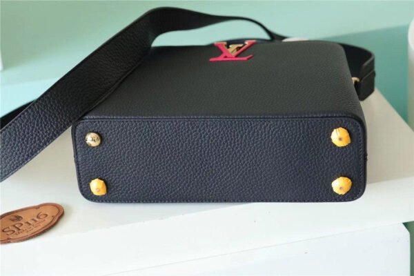 LV Capucines BB Taurillon Black/ Rose Berlingot For Women, Women's Bags, Shoulder And Crossbody Bags 10.6in/27cm LV - Image 2