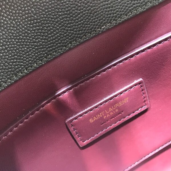 YSSL Cassandra Medium Top Handle Bag In Grain Dark Green For Women 9.6in/24.5cm YSL - Image 7