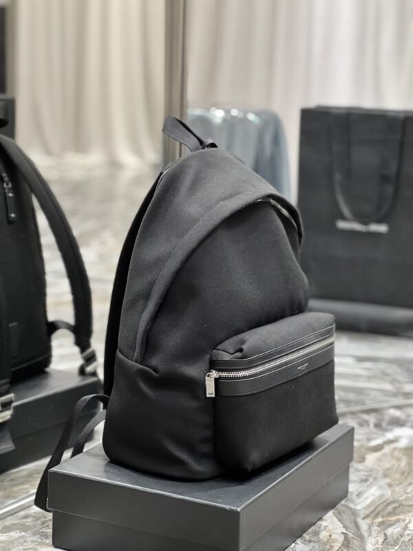 YSSL City Backpack In Canvas Unisex For Women 15in/38cm Black YSL - Image 6