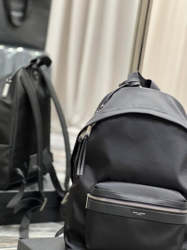 YSSL City Backpack In Canvas Unisex For Women 13.8in/35cm Black YSL - Image 7