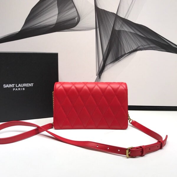 YSSL Angie Patent Handbag Red For Women 8.6in/22cm YSL - Image 9
