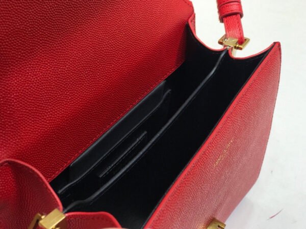 YSSL Cassandra Medium Top Handle Bag Red For Women 9.6in/24.5cm YSL - Image 7