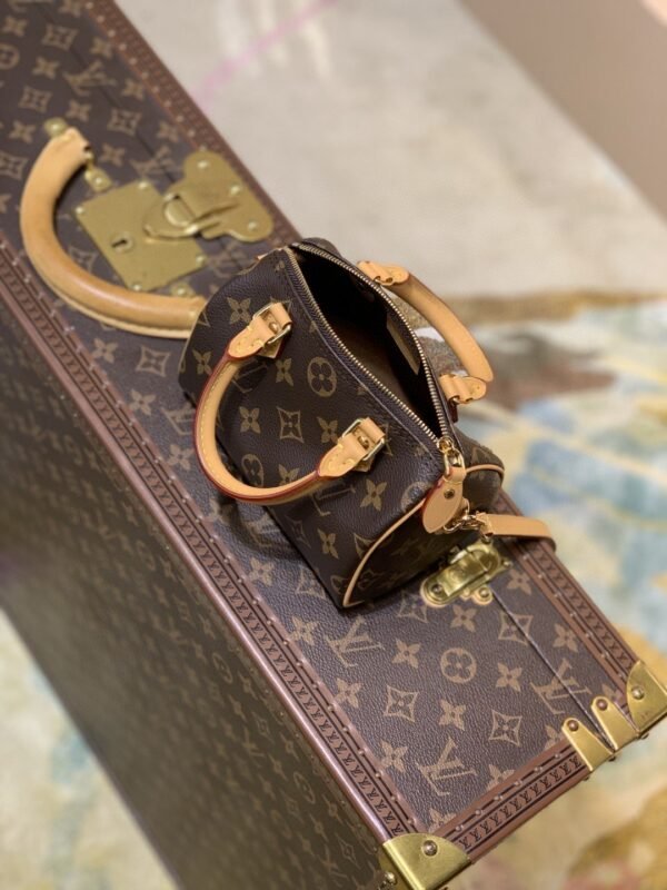 LV Nano Speedy Monogram Canvas For Women, Women's Handbags, Shoulder Bags 6.3in/16cm LV M81085 - Image 6