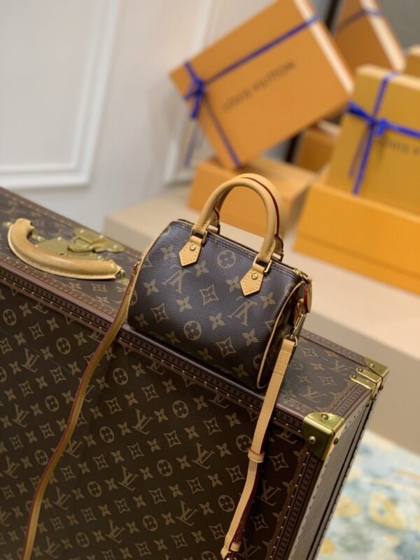 LV Nano Speedy Monogram Canvas For Women, Women's Handbags, Shoulder Bags 6.3in/16cm LV M81085 - Image 7