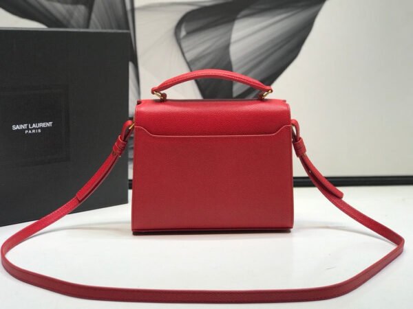 YSSL Cassandra Medium Top Handle Bag Red For Women 9.6in/24.5cm YSL - Image 8