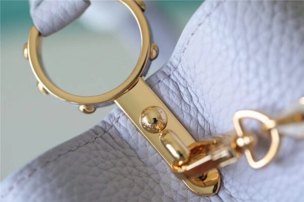 LV Capucines MM Taurillon Light Blue/ Creme For Women,  Shoulder And Crossbody Bags 31.5cm/12.4in LV - Image 3