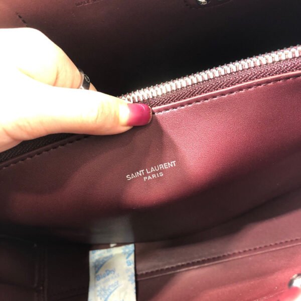 YSSL Sac De Jour Baby In Shiny Burgundy For Women 10.2in/26cm YSL - Image 7