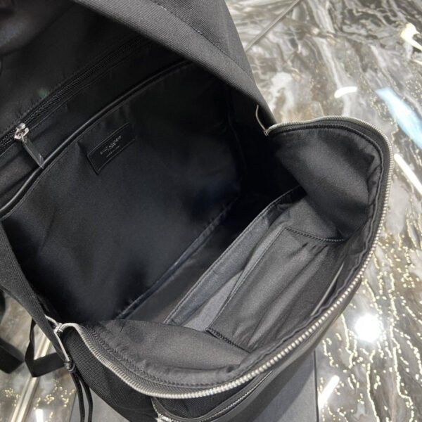 YSSL City Backpack In Canvas Unisex For Women 15in/38cm Black YSL - Image 5