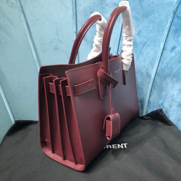 YSSL Sac De Jour Baby In Shiny Burgundy For Women 10.2in/26cm YSL - Image 8