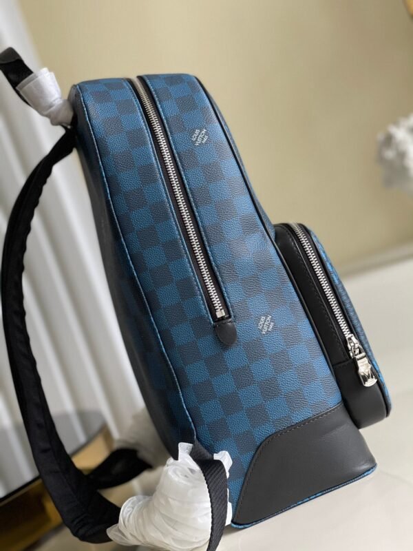 LV Campus Backpack Damier Graphite 3D Canvas Blue For Men, Bags 39cm LV N50008 - Image 3