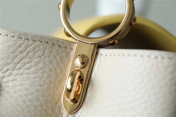 LV Capucines BB Taurillon Creme Beige/ Plume Yellow Berlingot For Women, Women's Bags, Shoulder And Crossbody Bags 10.6in/27cm LV - Image 2