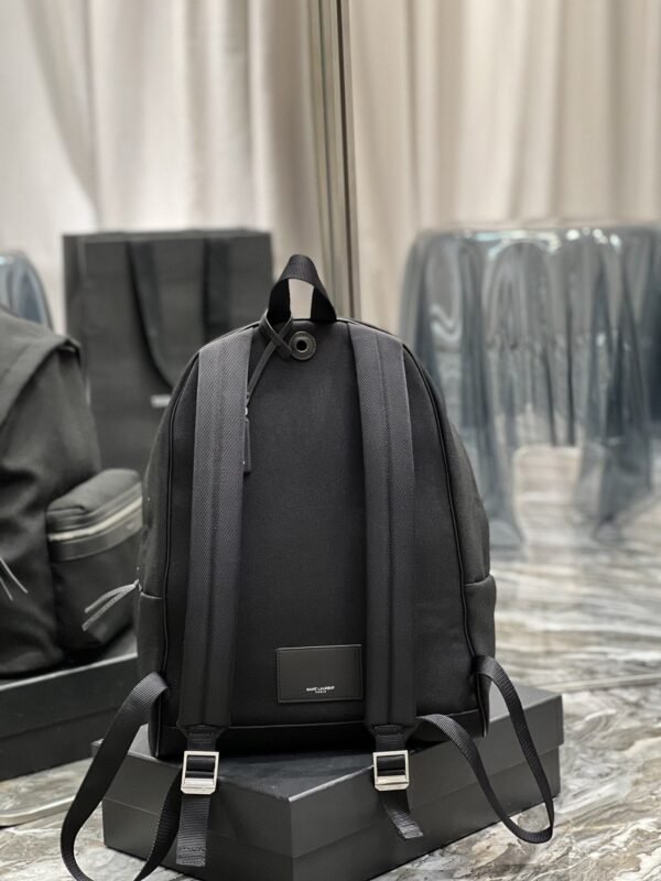 YSSL City Backpack In Canvas Unisex For Women 15in/38cm Black YSL - Image 3