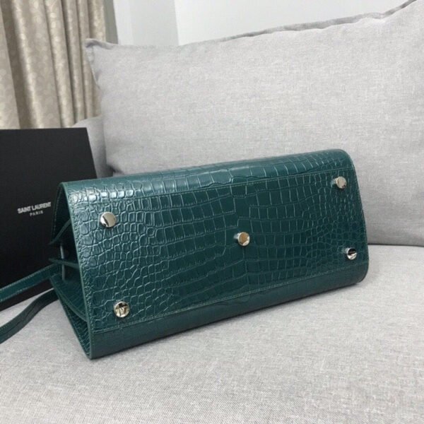 YSSL Sac De Jour Small In Embossed Crocodile Green For Women 12.5in/32cm YSL - Image 8
